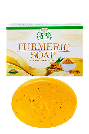 GREEN VALLEY Turmeric Soap ( 90g), Sareya Beauty Supply store in Calgary Alberta Canada